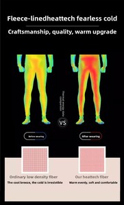 Set di biancheria intima termica da uomo mutandine lunghe foderate in pile per uomo camicie termiche e pantaloni a Base di termiche per il freddo - Product Image 5