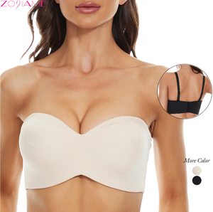 Tuyệt Đẹp Giảm Béo Liền Mạch Vô Hình Có Thể Tháo Rời Push-up Mỏng Dây Đai Underwire Cộng Với Kích Thước Của Phụ Nữ Strapless Áo Ngực Cho Phụ Nữ - Product Image 1