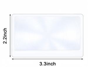 3X Fresnel Lente Tarjeta DE CRÉDITO Lupa Tamaño de bolsillo Cartera Lupa Lentes Tarjeta Lentes portátiles delgadas - Product Image 2
