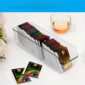 Drawer Style Transparent Desktop Organizer Rectangle Storage <b>Box</b> For <b>Tea</b> Coffee Bags Office Stationery Items - Product Image 3