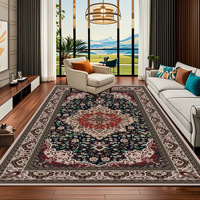 Tapis imprimé style bohème persan pour salon et chambre, résistant aux taches, facile à nettoyer, à poils longs