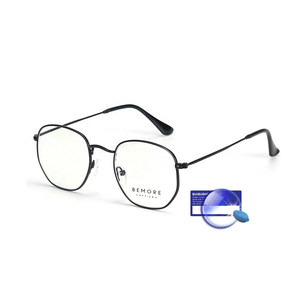 Bemore retrò cornice rotonda Anti <span class=keywords><strong>blu</strong></span> <span class=keywords><strong>luce</strong></span> <span class=keywords><strong>occhiali</strong></span> Unisex alla moda <span class=keywords><strong>lenti</strong></span> colorate per la lettura e uso del Computer all'ingrosso - Product Image 1