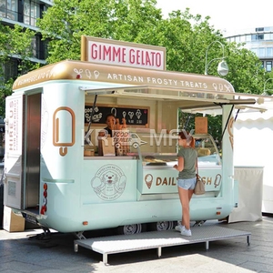 2025 Carrito de papas fritas Camiones de acero inoxidable Remolque de comida móvil Restaurante - Product Image 5