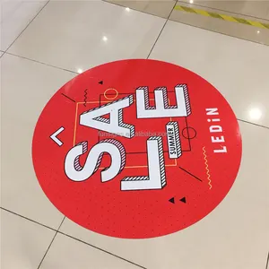 Anúncios de decalque de piso para promoção, adesivo de piso antiderrapante