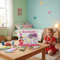 Kit de fabrication de bijoux sur le thème de la petite fille en carton plastique, 23x29 cm, ensemble d'artisanat pour enfants de 5 ans et plus