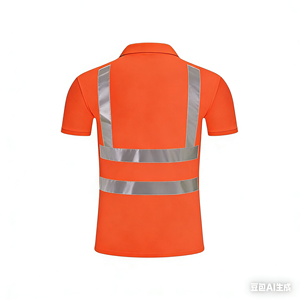 Chaleco de Trabajo Reflectante de Manga Corta de Secado Rápido al por Mayor, Chaleco de Trabajo Reflectante OEM con Camiseta Polo Reflectante - Product Image 2