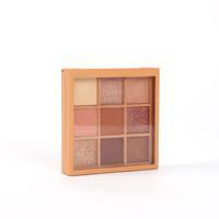 Palette de fards à paupières carrée 8 couleurs scintillante, pailletée, haute brillance, nacrée, mate, tons terreux, pour usine cosmétique OEM/ODM