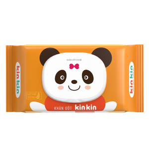 Lingettes humides pour bébé Kinkin OEM personnalisées, 80 lingettes non tissées, antibactériennes, prévention des éruptions cutanées, sans alcool, vente en gros au Vietnam - Product Image 1