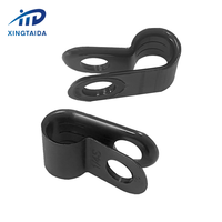 Clip de câble en nylon noir de type R, 1/4 pouce, clip organisateur de câbles de type P, clips de câbles en plastique, pince de câble en nylon