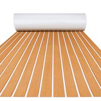 Tapis antidérapant EVA Marine, marron et blanc bicolore, imitation grain de teck, pour yacht, bateau rapide, pont de bateau de pêche