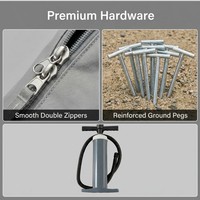Tente gonflable professionnelle de 6,3 m², structure à poteaux pneumatiques durable, installation rapide, tente de camping familiale pour les grossistes professionnels
