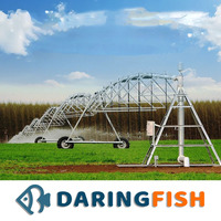 Système d'irrigation agricole à pivot central en plastique Daringfish avec IoT, moteur de pompe galvanisé à chaud