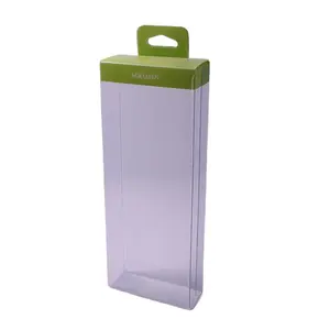 Custom printing PVC PET plastic packaging transparent pencil box with handle