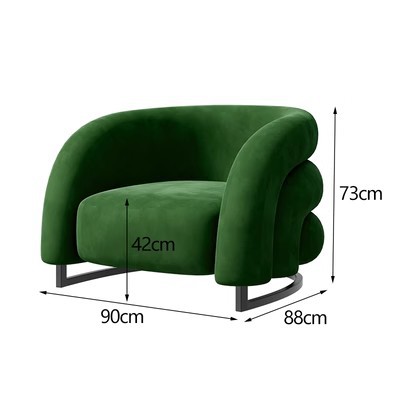 Frosted velvet: dark green