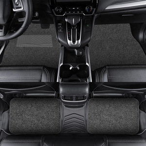 Alfombrillas universales para coche, de PVC flocado, antideslizantes, rectangulares, de color sólido, para automóviles. - Product Image 5