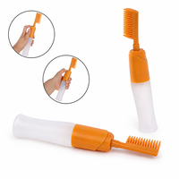 Bouteille applicatrice de teinture capillaire en plastique PET de 110 ml, 120 ml, 170 ml avec peigne et brosse graduée pour salon de coiffure, teinture capillaire, huile