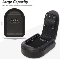 Boîte de sécurité magnétique robuste pour clés de voiture, à fixer sous le véhicule, avec serrure à combinaison réinitialisable à 4 chiffres