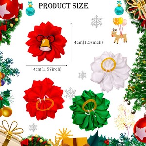 Lazos de tela coloridos al por mayor para el aseo de mascotas en verano - Accesorios florales suaves para el pelo de perros pequeños para días festivos y cumpleaños - Product Image 3
