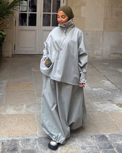 Set in Cotone per Donna, Abbigliamento Casual Elegante con Collo Alto, Stile Arabo Dubai, Outfit Sportivo Modesto 2026 - Product Image 2