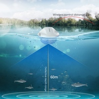 Sondeur échographique sous-marin couleur Bluetooth pour la pêche en mer, bateau à appât, capteur sonar sans fil pour téléphones Android/iOS, détecteur de poissons