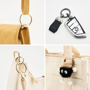 DEVPSISR Pcs Flat Trigger Spring O <b>Rings</b> Metal Keychain <b>Ring</b> Round Carabiner <b>Clips</b> For Keyrings Buckle Bags Purses Purses - Product Image 5