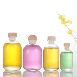 Bouteille en verre transparente pour vin de fruits, vin de framboise, vinaigre, avec bouchon en liège, 250 ml, 350 ml, 500 ml - Product Image 1