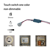 HAJUNE HJ-TBS01 Miroir intelligent pour la maison Lampe à interrupteur tactile Anneau bleu et blanc LED Rétroéclairage DC12-24V 60-100W Personnalisable Conforme RoHS