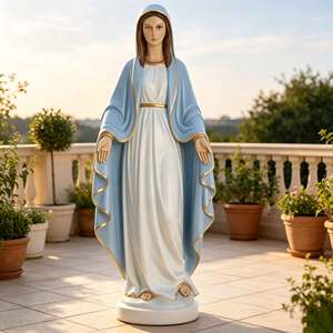 Statue Personalizzate in Resina di Madrina Religiosa a Grandezza Naturale, Adatte per Decorazioni Interne ed Esterne di Luoghi Religiosi - Product Image 1