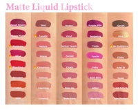 Vente chaude Rouge à lèvres liquide mat rouge nu végétalien à haute teneur en pigment imperméable avec marque privée