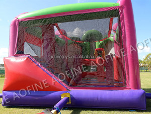 Château de cavalier gonflable écologique 5 en 1 avec toboggan basket-ball parcours d'obstacles maison de rebond commerciale 6m 6 personnes - Product Image 4