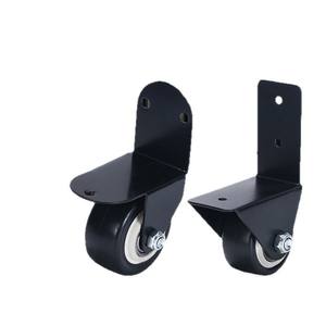 L-shaped Fixed <b>Swivel</b> Casters 1.5 Inch 2 Inch Directional Wheels PVC Right-angle Rollers Bathroom Living Room Dining - Product Image 1