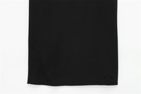 Nouvelle Collection Printemps-Été 2026 : Robe Longue Femme Tissée Unie Noire, Taille Naturelle, Coupe Droite, Asymétrique, Style Décontracté et Tendance