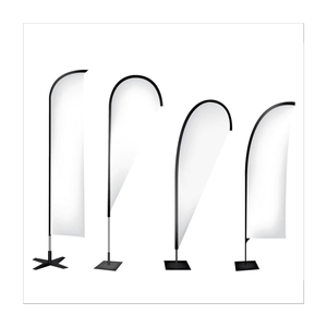 समुद्र तट के झंडे पर्यावरण के अनुकूल प्रचार झंडे 3.5 एक्स 10 फीट डबल साइड इनडोर आउटडोर आउटडोर - Product Image 2