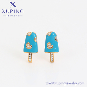A00904805 xuping gioielli all'ingrosso estate essenziale blu ghiacciolo gelato orecchini placcati oro 18 carati - Product Image 6