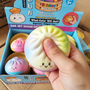 Squishy Dumpling Stress Relief Blind <b>Pack</b> Cute <b>Fidget</b> Toy With Adorable Expressions for All Ages - Product Image 1
