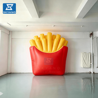 Modèle gonflable de frites, modèle publicitaire de frites utilisé pour la décoration de marché, de festival et la promotion d'ouverture de magasin