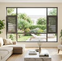Ventanas Abatibles de Aluminio con Vidrio Bajo Emisivo y Relleno de Argón, Certificadas por la CE, Eficientes Energéticamente, para Viviendas Residenciales en EE. UU.