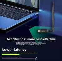 Controlador gratis WiFi 6 Dual Band AX900 BT5.3 WIFI Dongle adaptador 900Mbps USB 3,0 transmisor inalámbrico receptor para PC portátil