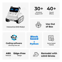 Kit de voiture robotique IA Makeblock Codey Rocky ESP32 avec contrôle par application, kit scientifique robotique IA DIY pour enfants, compatible Arduino Lego