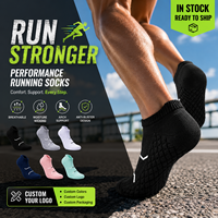 Chaussettes de course à compression en laine mérinos à coupe basse, réutilisables, avec coussinets, antidérapantes, pour l'entraînement en salle de sport, séchage rapide, soutien de la cheville, échantillon gratuit