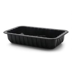 Respetuoso del medio ambiente de plástico de embalaje de la ampolla de los PP negro bandeja de comida para la carne - Product Image 5