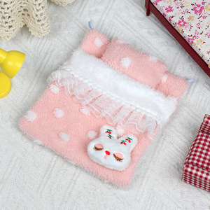 ชุดเครื่องนอนตุ๊กตาลาบูบู ผ้าห่มขนแกะสีชมพู ลายกระต่าย สำหรับเด็กผู้หญิงอายุ 8-13 ปี - Product Image 2