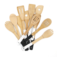 Ustensiles de cuisine en bambou, ustensiles de cuisine coloré, ustensile de cuisson pour BBQ