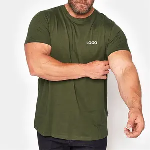 Custom Lightweight Printing Manufacturer Free Size 95 Polyester 5 Spandex Training Print Gym Men Plus Size T Shirt