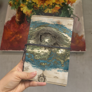 Cuaderno retro grueso de 160 páginas, ideal para notas de estilo de cliente de <span class=keywords><strong>peluqueros</strong></span> y horarios de citas con mapa de un volcán - Product Image 1