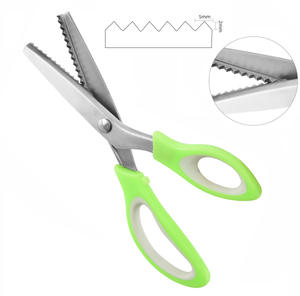 プロの快適な縫製多目的ステンレス鋼ブレードブラントチップ鋸歯状グリップジグザグはさみピンキングシアー - Product Image 1