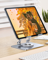 Cadeau promotionnel ordinateur portable ventilé Ipad Riser 360 support de support d'ordinateur de bureau en métal Compatible rotatif