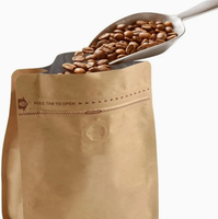 Sacs alimentaires octogonaux en papier kraft avec logo personnalisé, sacs à fond plat, pour fruits secs, céréales, thé, emballage résistant à l'huile