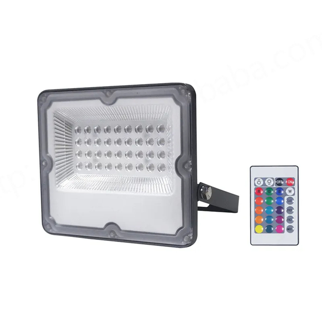Zhongshan Supply LED RGB Flood Light 50W/150W/200W/300W Outdoor IP66 Waterproof 120 Beam Angle High CRI 80 3-Year Warranty