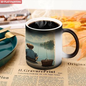 Mug en céramique noir givré 11oz, tasse magique thermosensible, cadeau pour invités de fête d'anniversaire - Product Image 5